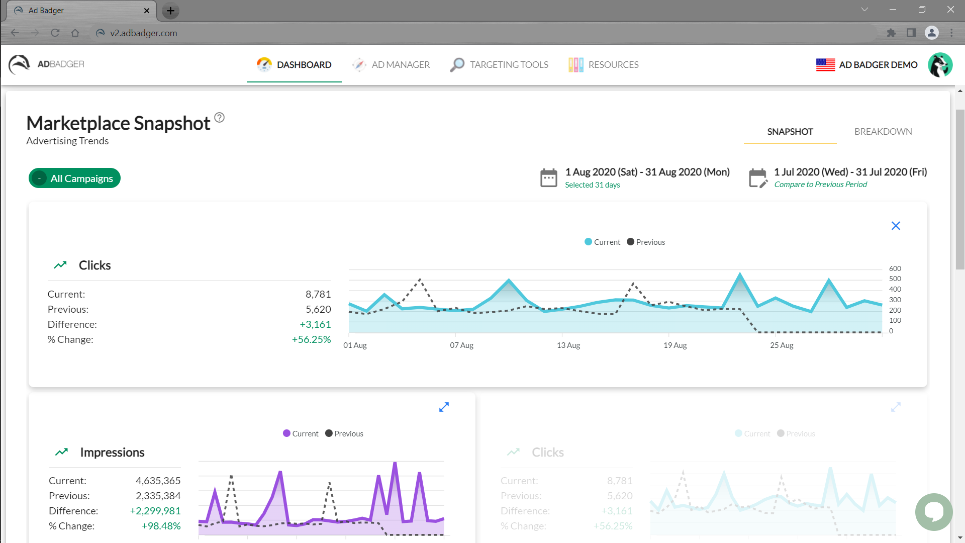 screenshot of Ad Badger